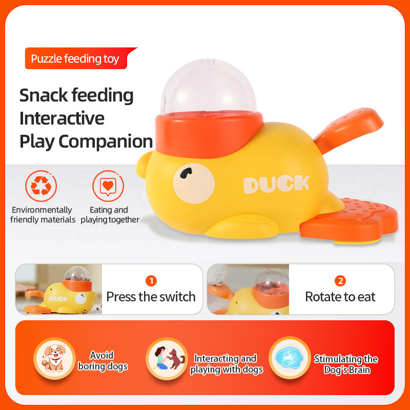 2-in-1 Duck-Shaped Slow Feeder & Puzzle Toy for Dogs & Cats