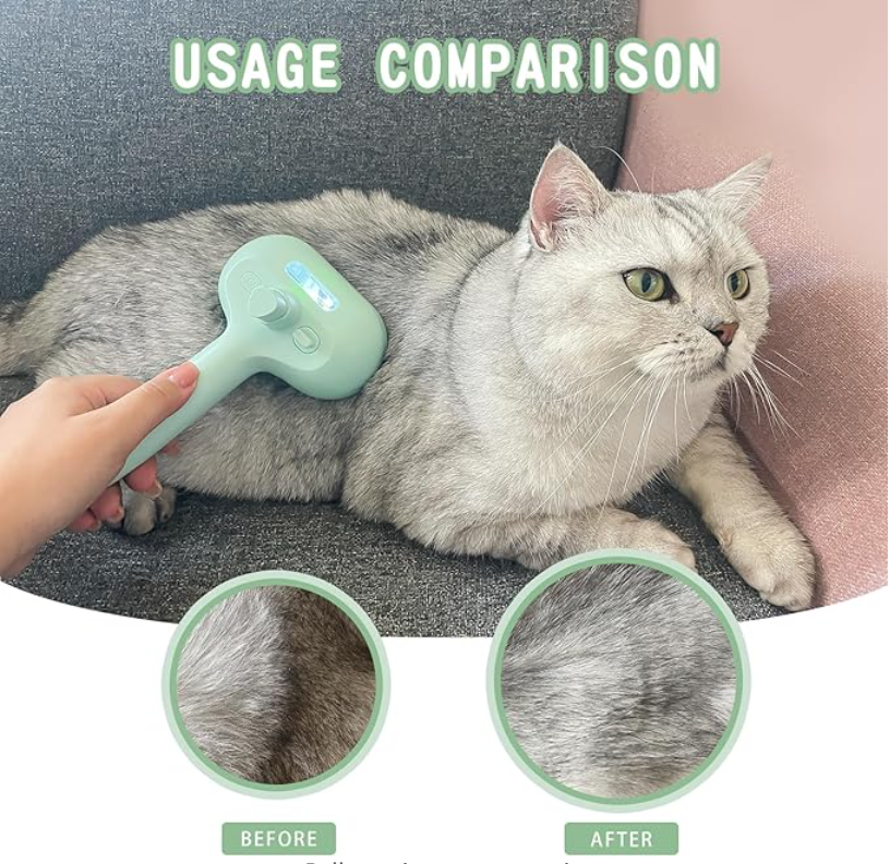 2-in-1 Spray Pet Grooming Brush - Shedding & Massage Tool