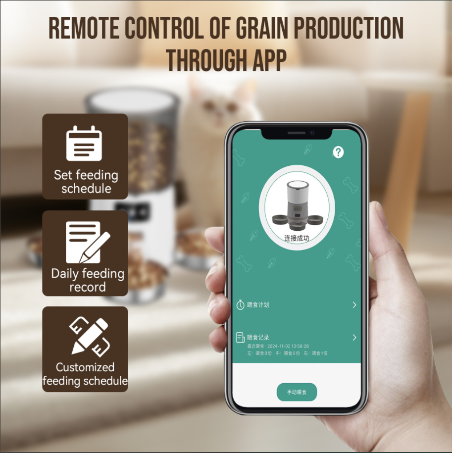 Smart WiFi Automatic Pet Feeder - 6L with App Control & Voice