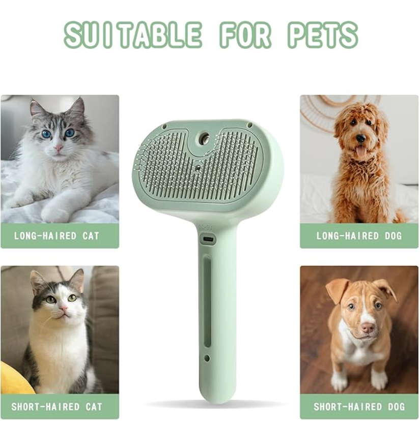 2-in-1 Spray Pet Grooming Brush - Shedding & Massage Tool