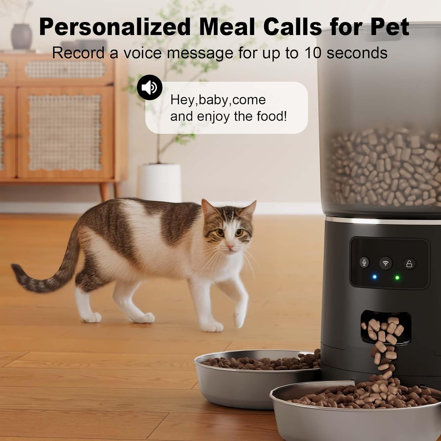 Smart WiFi Automatic Pet Feeder - 6L with App Control & Voice