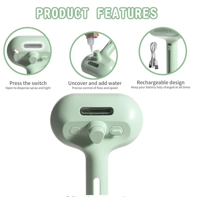 2-in-1 Spray Pet Grooming Brush - Shedding & Massage Tool