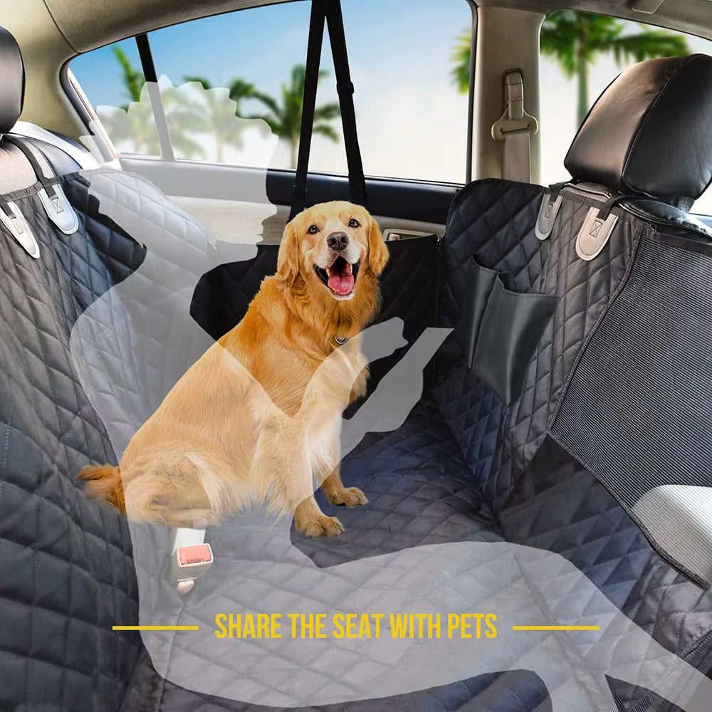 Waterproof Pet Car Seat Cover - 8-Point Safety System