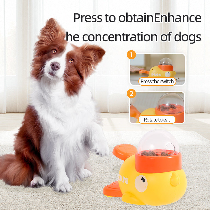 2-in-1 Duck-Shaped Slow Feeder & Puzzle Toy for Dogs & Cats